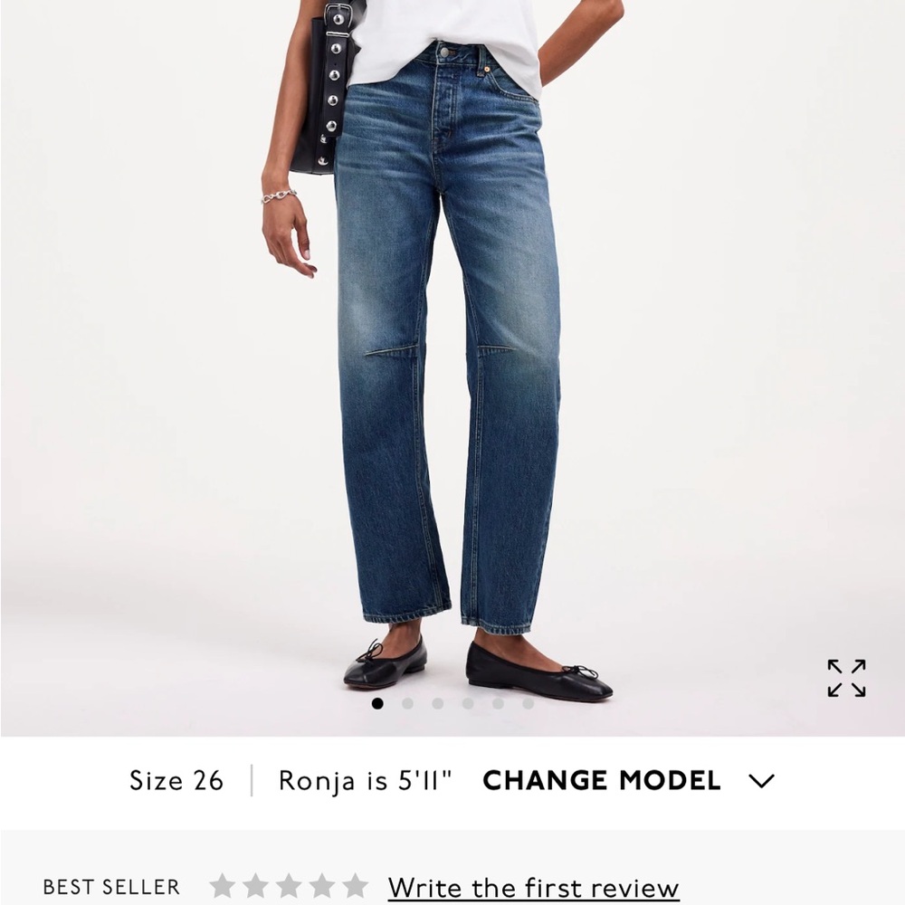 MADEWELL Darted Barrel Jean in Irmo Dark Wash